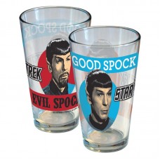 ICUP Inc Star Trek Good/Evil Spock 16oz. Glass ICUP1052